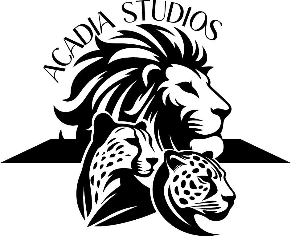 ACADIA Studios three-head logo